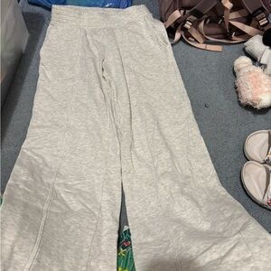 H&M heather grey wide leg sweatpants